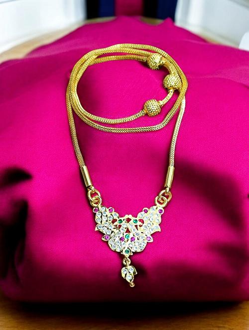 elegant gold toned pendant set for mangalsutra customization - 21672626 - Very Small Image - 1