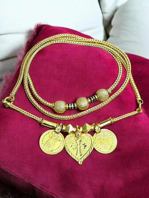 gold plated traditional necklace for women with elegant pendant - 21672630 - Very Small Image - 1