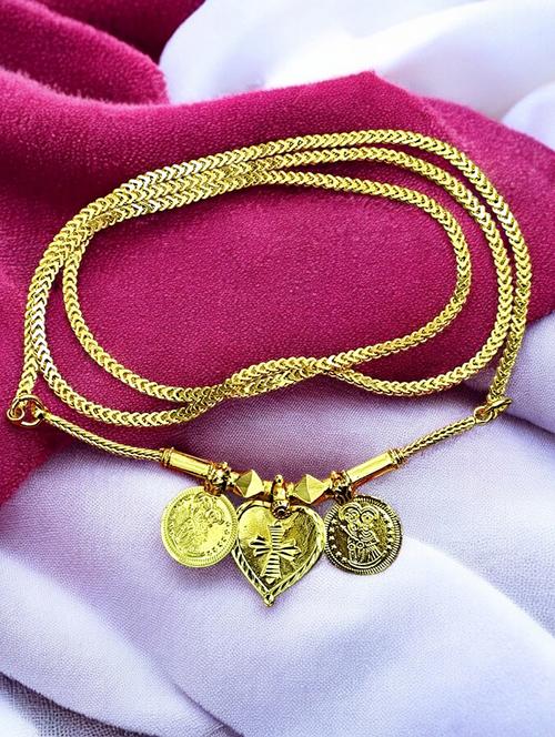 gold plated traditional necklace for women with elegant pendant - 21672662 - Very Small Image - 1
