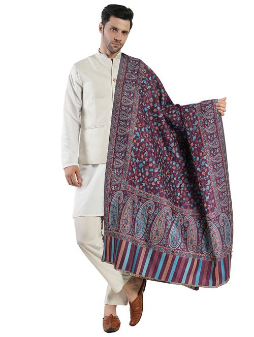 men elegant paisley winter shawl - 21672717 - Very Small Image - 1