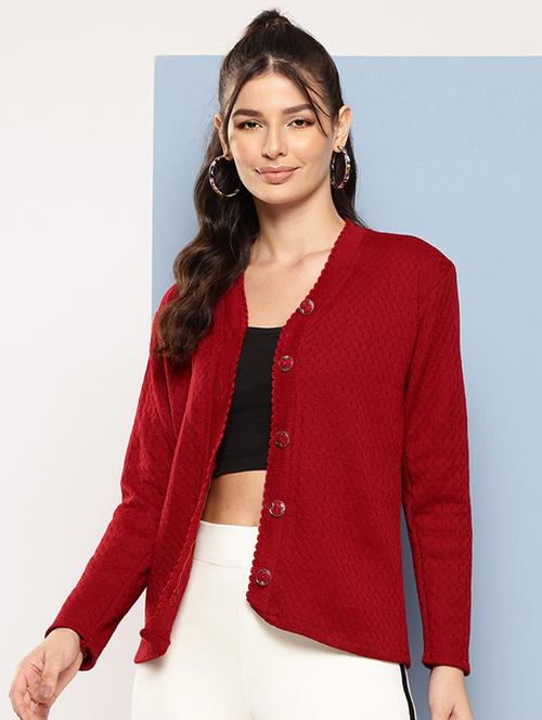 women self designed long sleeves cardigan - 21673161 - Very Small Image - 1