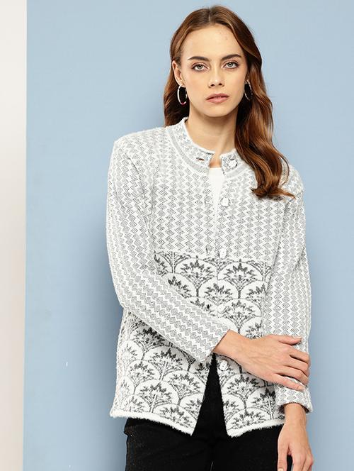 women self designed long sleeves cardigan - 21673193 - Very Small Image - 1