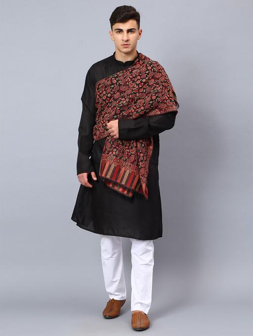 men elegant self design shawl - 21673215 - Very Small Image - 1