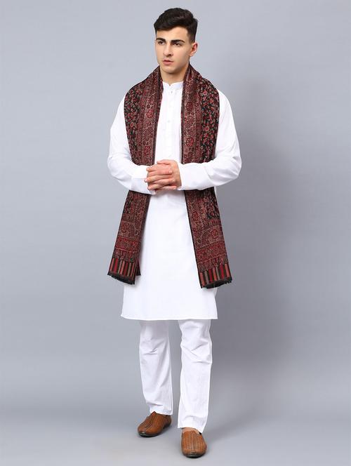 men elegant self design shawl - 21673216 - Very Small Image - 1