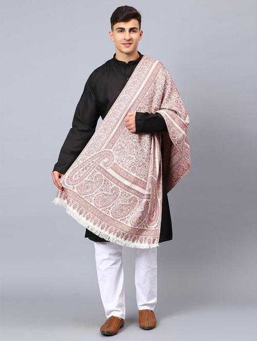 men elegant self design shawl - 21673217 - Very Small Image - 1