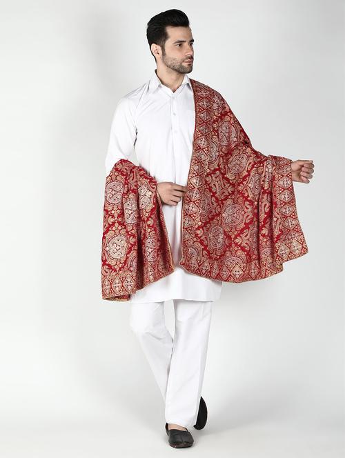 men elegant self design shawl - 21673251 - Very Small Image - 1