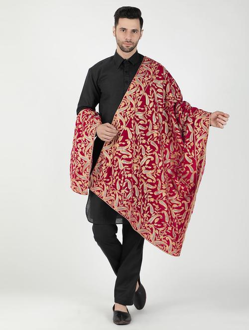men elegant self design shawl - 21673264 - Very Small Image - 1
