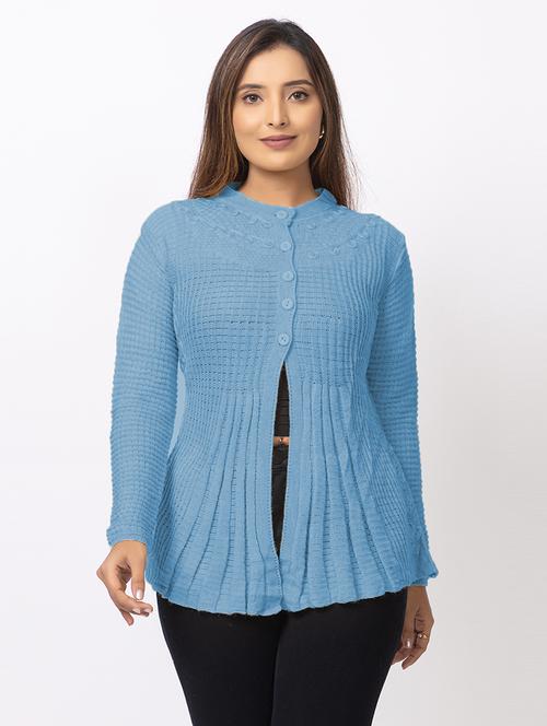 women self designed long sleeves cardigan - 21673404 - Very Small Image - 1