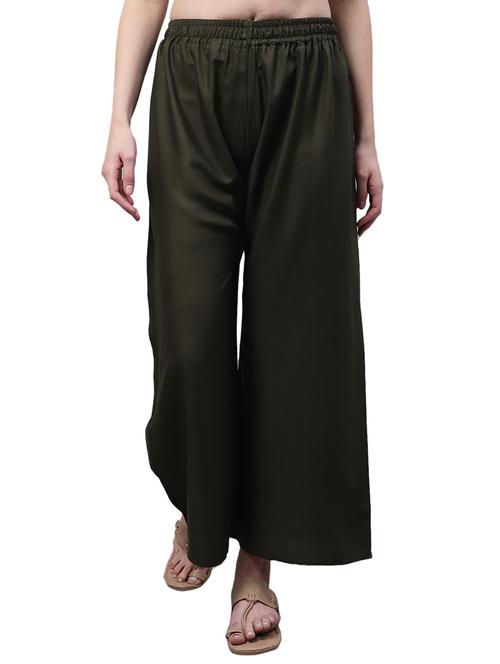women solid straight fit palazzo - 21674060 - Very Small Image - 1