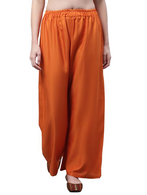 women solid straight fit palazzo - 21674061 - Very Small Image - 1