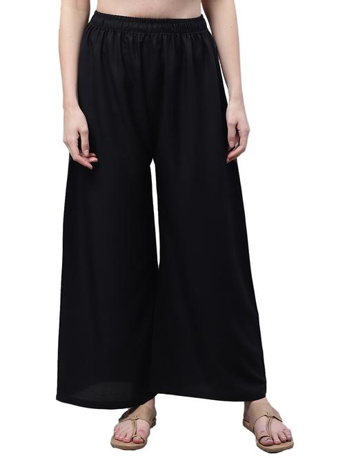 women solid straight fit palazzo - 21674067 - Very Small Image - 1