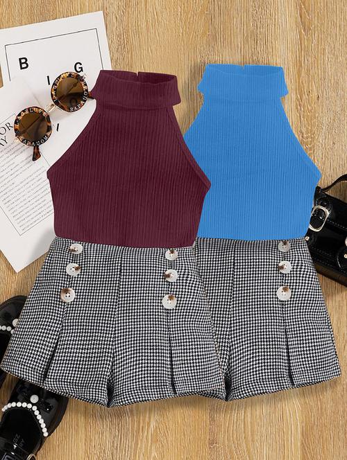 girls pack of 2 shorts & top set - 21674080 - Very Small Image - 1