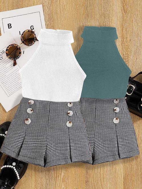 girls pack of 2 top & shorts set - 21674103 - Very Small Image - 1