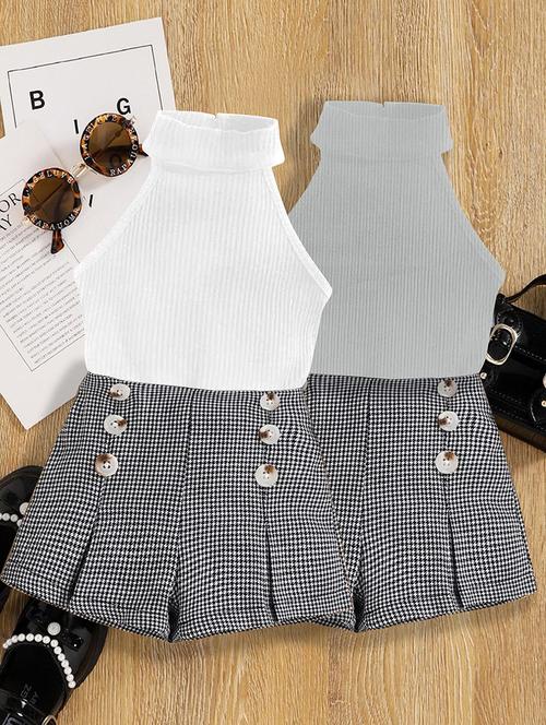 girls pack of 2 shorts & top set - 21674104 - Very Small Image - 1