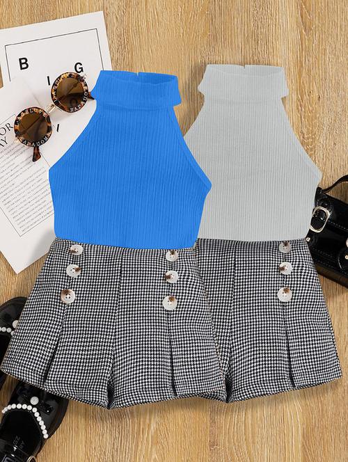 girls pack of 2 top & shorts set - 21674119 - Very Small Image - 1