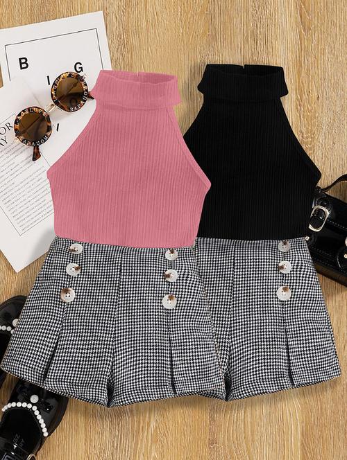 girls pack of 2 top & shorts set - 21674139 - Very Small Image - 1