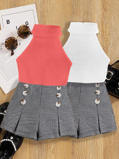 girls pack of 2 top & shorts set - 21674161 - Very Small Image - 1