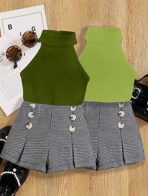 girls pack of 2 top & shorts set - 21674180 - Very Small Image - 1