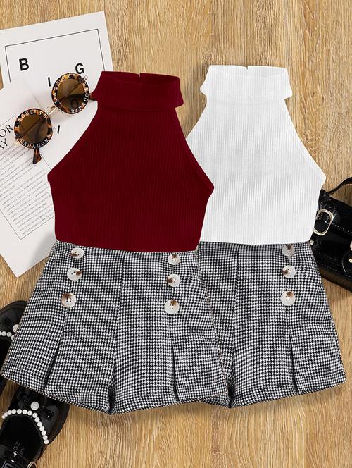 girls pack of 2 top & shorts set - 21674192 - Very Small Image - 1