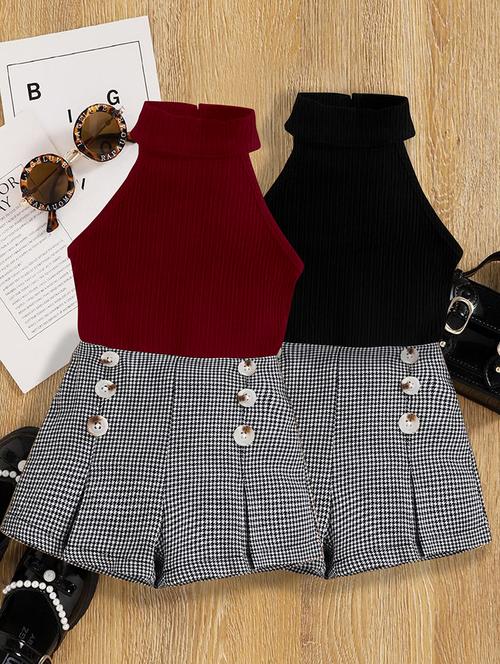 girls pack of 2 top & shorts set - 21674203 - Very Small Image - 1