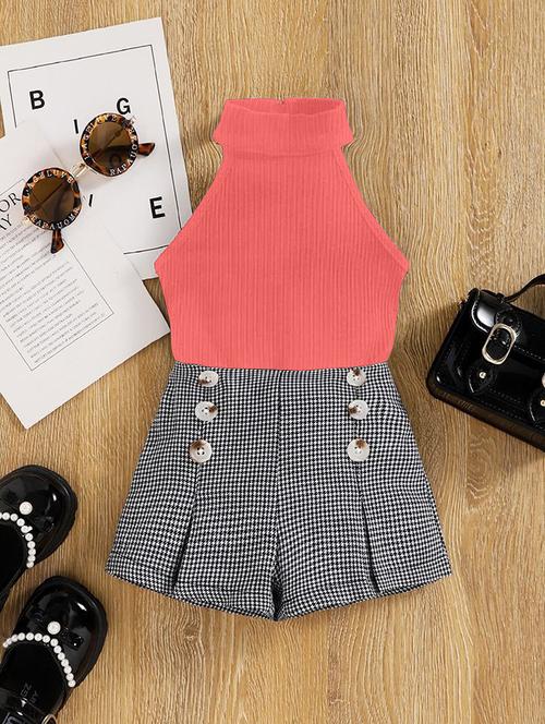 girls halter neck shorts & top set - 21674206 - Very Small Image - 1