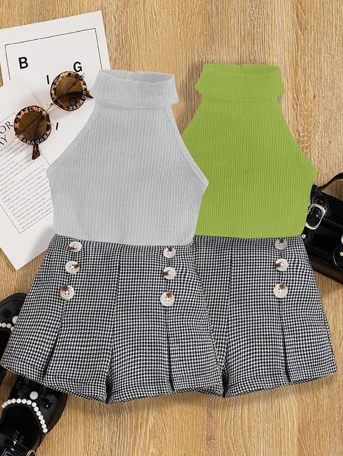 girls pack of 2 top & shorts set - 21674241 - Very Small Image - 1