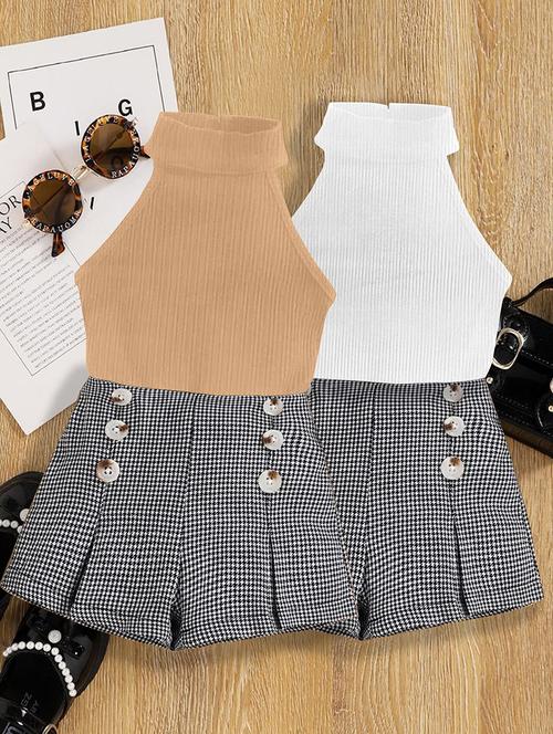 girls pack of 2 top & shorts set - 21674256 - Very Small Image - 1