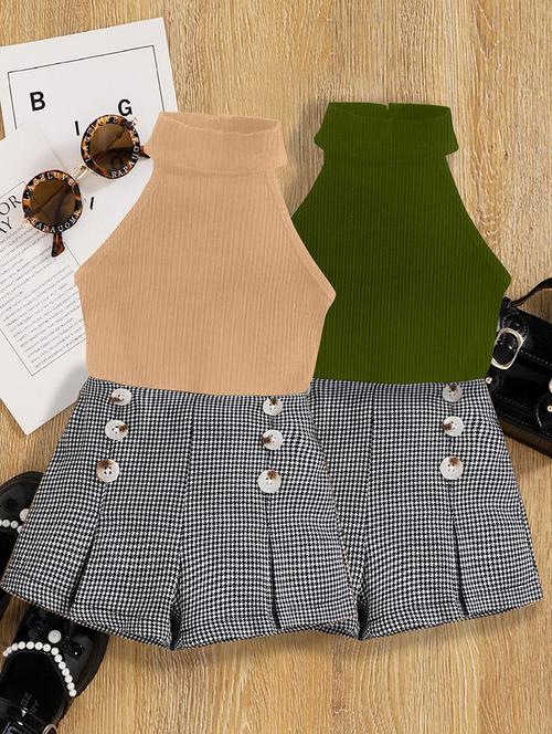 girls pack of 2 top & shorts set - 21674262 - Very Small Image - 1