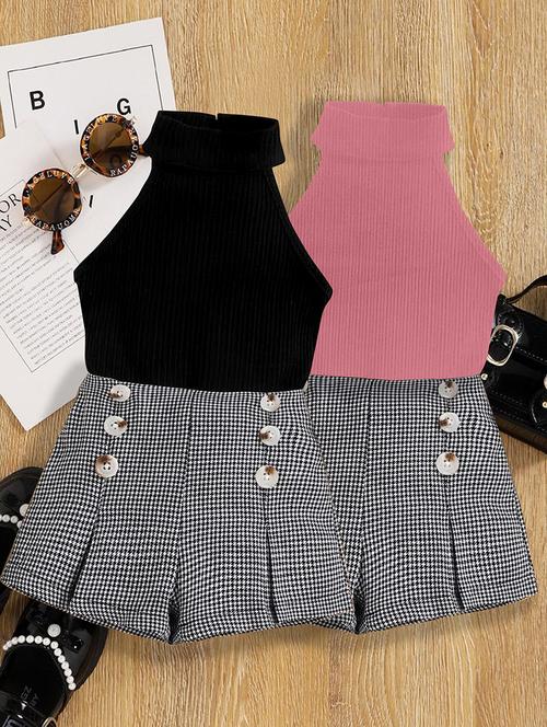 girls pack of 2 top & shorts set - 21674283 - Very Small Image - 1