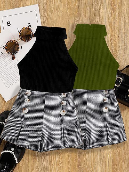 girls pack of 2 top & shorts set - 21674285 - Very Small Image - 1