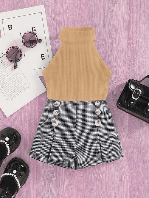 girls halter neck shorts & top set - 21674289 - Very Small Image - 1