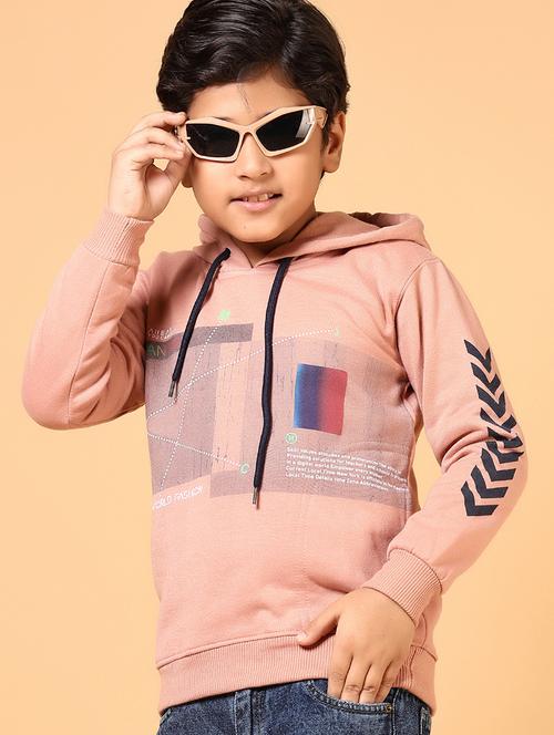 boys printed long sleeves hooded weatshirt - 21675086 - Very Small Image - 1
