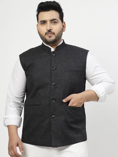 men solid sleeveless nehru jacket - 21675247 - Very Small Image - 1