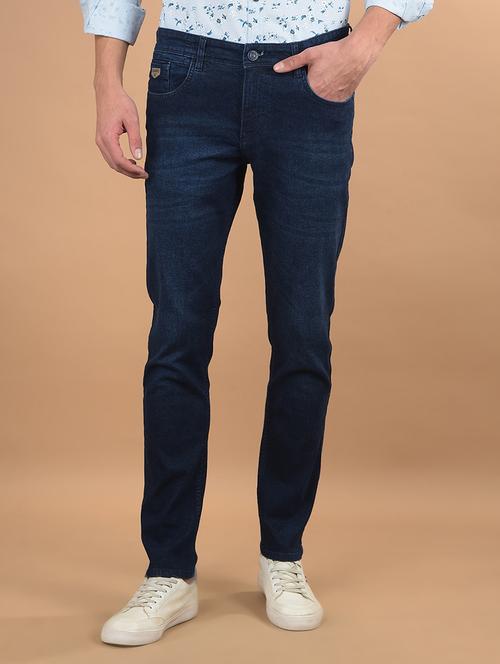 men washed mid rise denim jeans - 21675656 - Very Small Image - 1