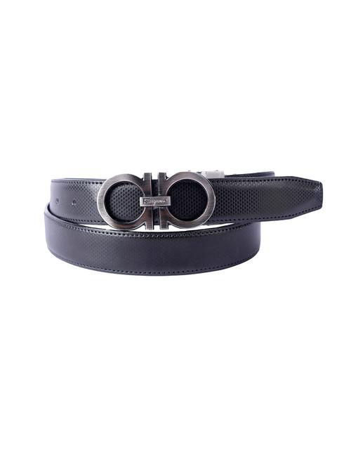 men double sided black brown leather belt - 21676116 - Very Small Image - 1