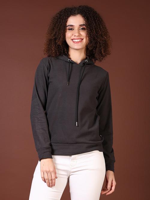 women long sleeves plain sweatshirt - 21676212 - Very Small Image - 1
