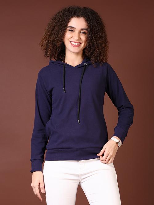 women long sleeves plain sweatshirt - 21676215 - Very Small Image - 1