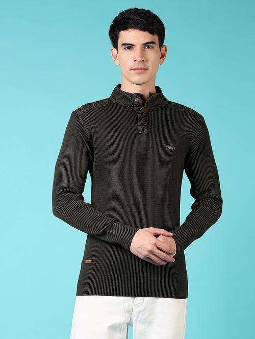 men solid long sleeve pullover sweater - 21676226 - Very Small Image - 1