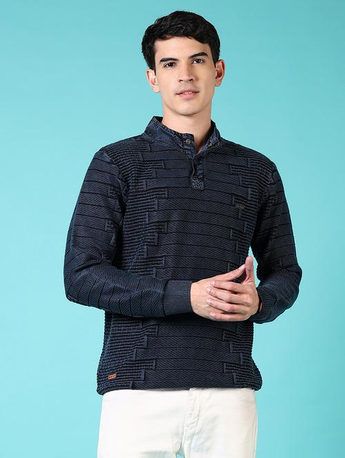 men self design long sleeve pullover sweater - 21676232 - Very Small Image - 1