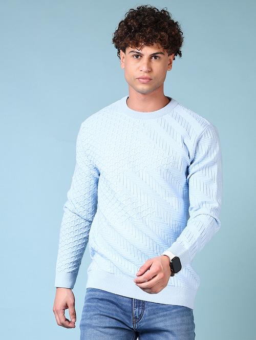 men self design long sleeve pullover sweater - 21676358 - Very Small Image - 1