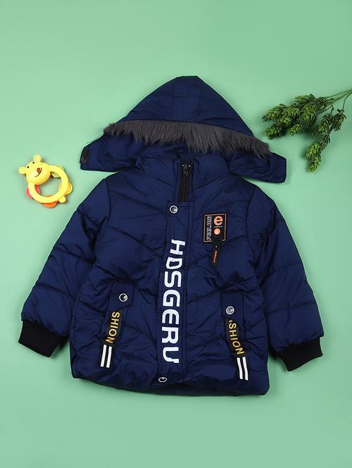 boys solid long sleeve hoodee quilted jacket - 21676367 - Very Small Image - 1