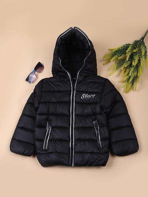 boys solid long sleeve hooded quilted jacket - 21676371 - Very Small Image - 1