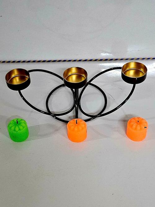 elegant candle glow on minimalist stand - 21676874 - Very Small Image - 1