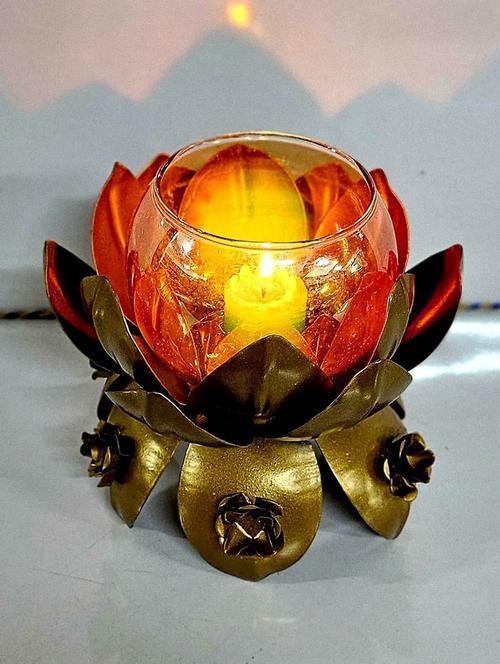 elegant candle glow on minimalist stand - 21676877 - Very Small Image - 1