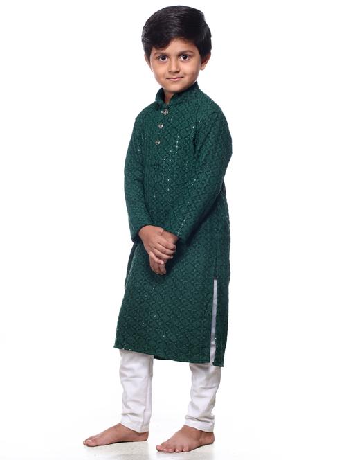 boys embroidered kurta bottom set - 21676941 - Very Small Image - 1