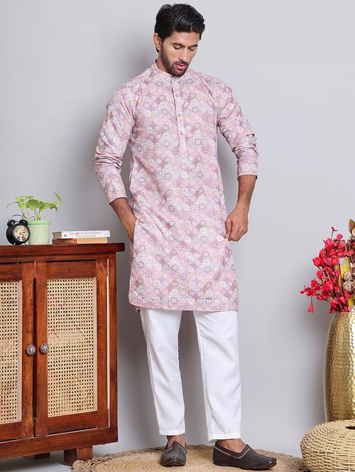 men printed kurta pyjama ethnic wear set - 21676979 - Very Small Image - 1