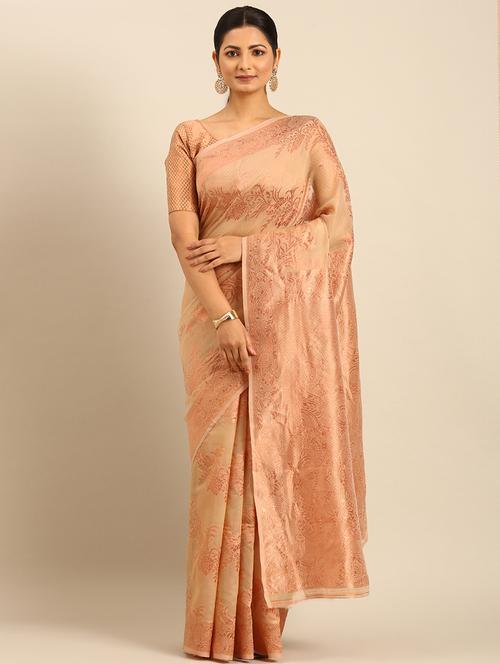 women self design banarasi saree with blouse - 21677351 - Very Small Image - 1