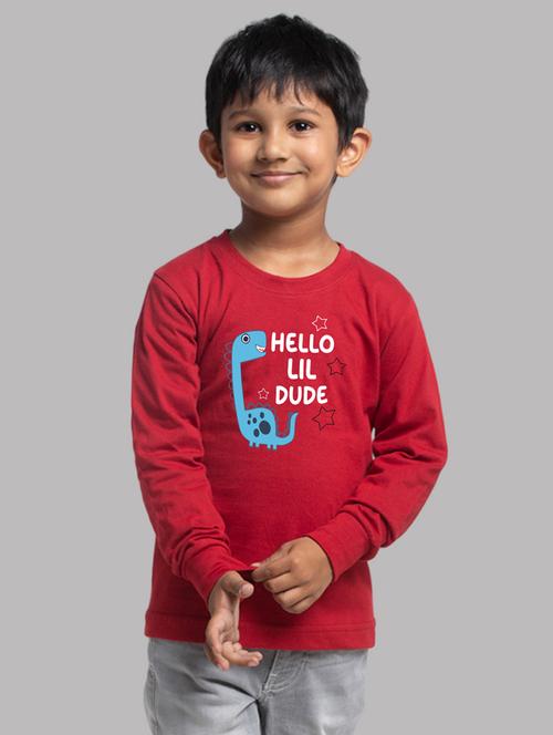 boys front print long sleeve t-shirt - 21677600 - Very Small Image - 1