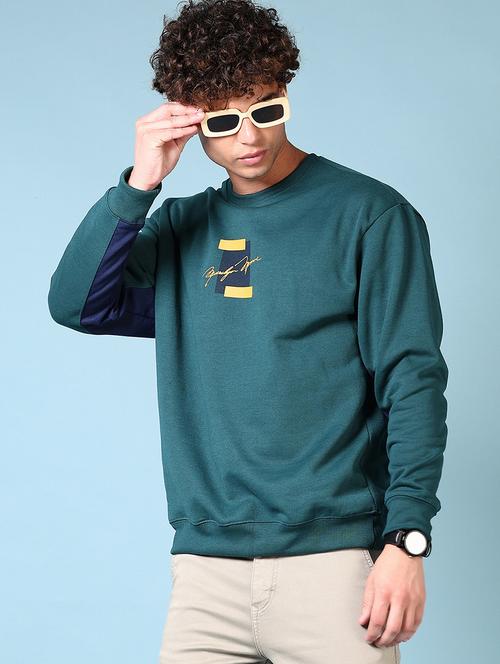men chest print long sleeve sweatshirt - 21677615 - Very Small Image - 1