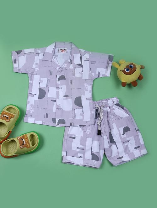 Boys Printed Shirt & Shorts Set - 21677941 - Very Small Image - 1